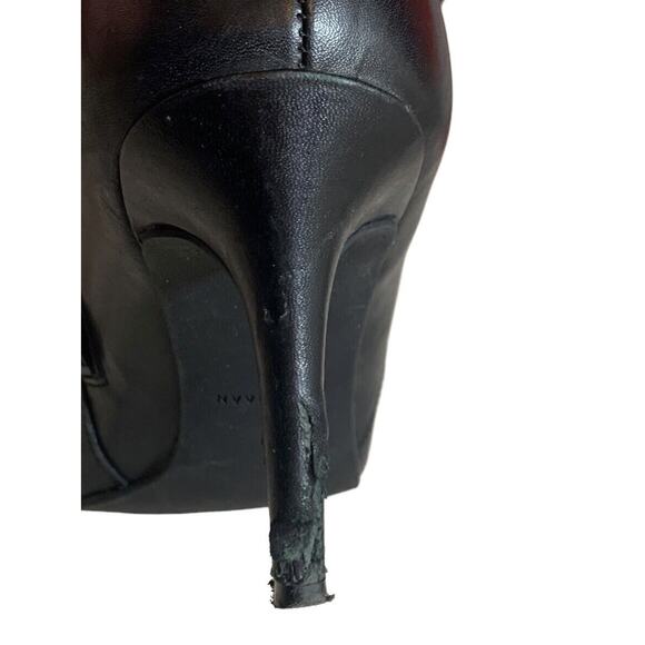 Cole Haan Women's Ankle Bootie Black Leather Booties Size 38 7.5 Pumps Heels - Picture 6 of 10